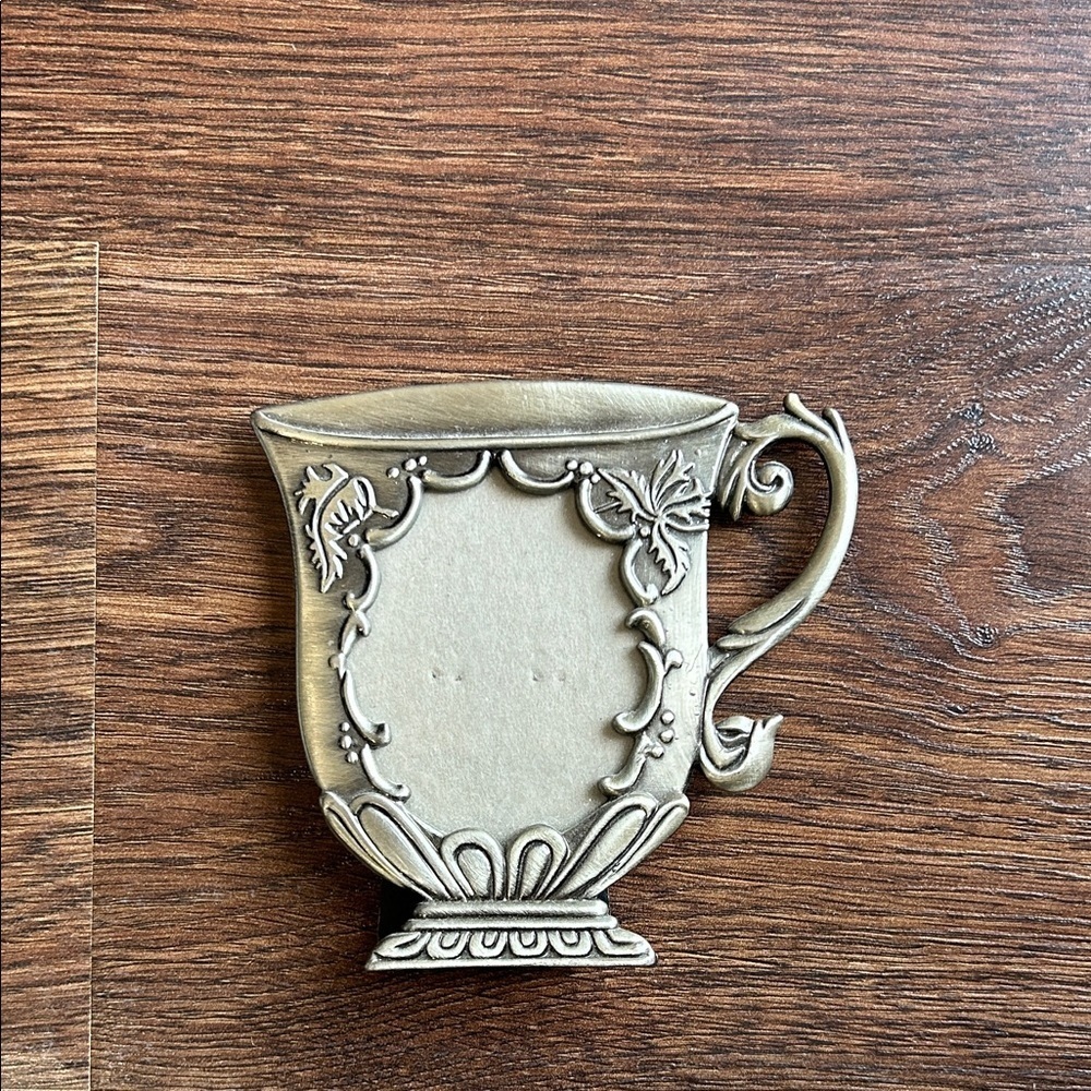 Elegant Silver Teacup Picture Frame